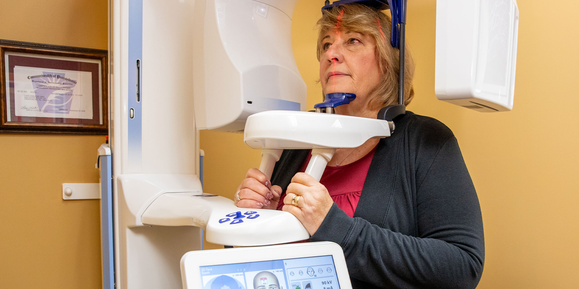 Patient Taking a dental X-Ray